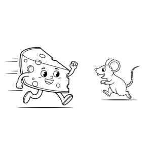 coloriage Fromage gratuit à imprimer
