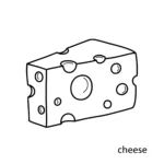 coloriage Fromage à imprimer pour enfant de 6 ans