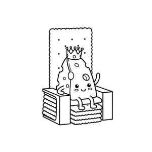 coloriage Fromage pour enfant de 2 ans