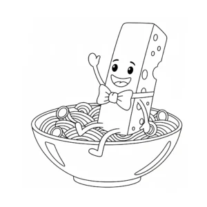 coloriage Fromage à imprimer pour enfant de 8 ans