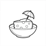 coloriage Fromage à imprimer pour enfant de 12 ans