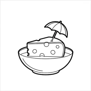 coloriage Fromage à imprimer pour enfant de 12 ans