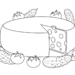 coloriage Fromage a dessiner et imprimer