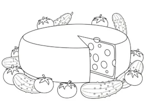 coloriage Fromage a dessiner et imprimer
