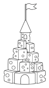 coloriage Fromage à imprimer pdf