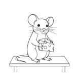 coloriage Fromage à imprimer pour enfant de 4 ans