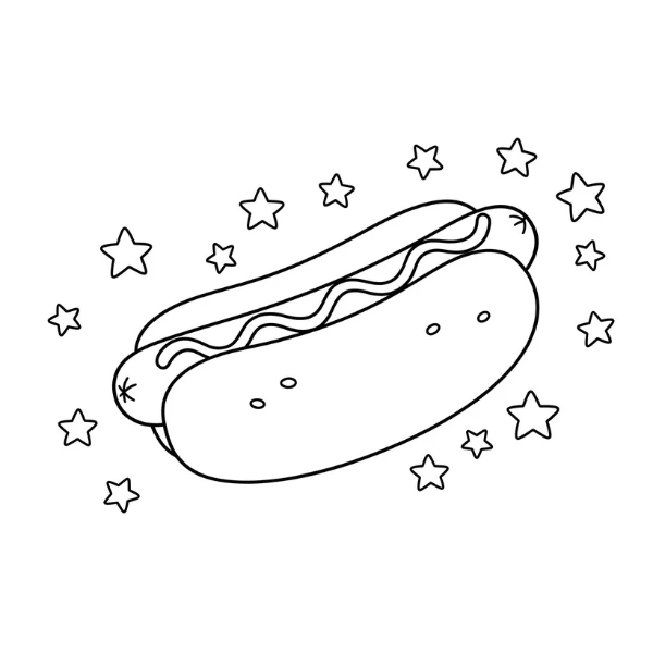 Tranh tô màu Hot-Dog
