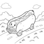 coloriage Hot Dog gratuit en ligne