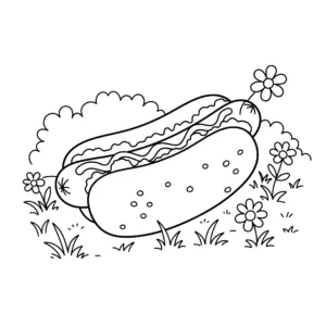 coloriage Hot Dog pour enfants à télécharger