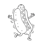 coloriage Hot Dog a colorier en ligne gratuitement