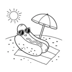 coloriage Hot Dog pour primaire