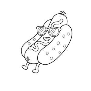 imprimer coloriage Hot Dog gratuit