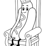coloriage Hot Dog à imprimer pour enfants