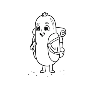 coloriage Hot Dog et decoupage a imprimer gratuit