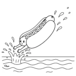 coloriage Hot Dog et apprentissage