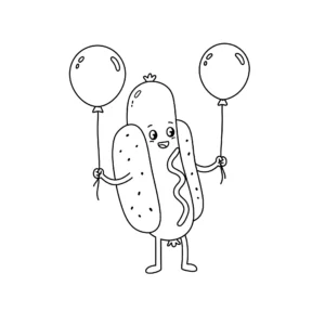 coloriage Hot Dog à imprimer pdf gratuit