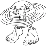 coloriage Italian Brainrot pour enfant de 5 ans