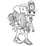 coloriage Italian Brainrot pour enfants a imprimer