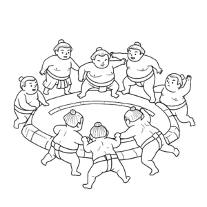 coloriage Japon à imprimer pdf gratuit