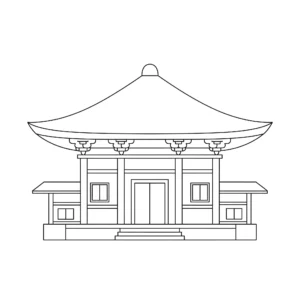 coloriage Japon à imprimer pour enfants
