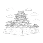coloriage Japon a imprimer pour enfant de 4 ans