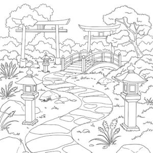 imprimer coloriage Japon