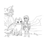 coloriage Krokmou et apprentissage