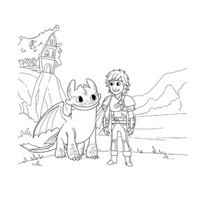 coloriage Krokmou et apprentissage