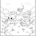coloriage Krokmou et apprentissage