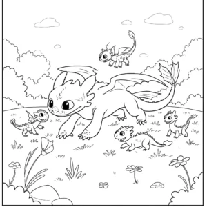coloriage Krokmou et apprentissage