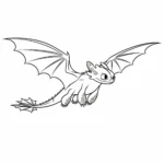 coloriage Krokmou en vol à imprimer pour enfant de 10 ans