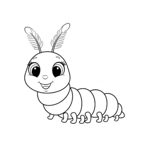 coloriage La Chenille Rêveuse pour enfant de 4 ans