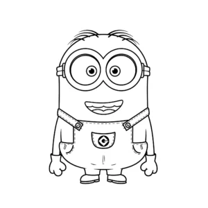 coloriage Minion Joyeux à imprimer pdf gratuit
