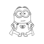 image pour coloriage Minion Super Héros enfant