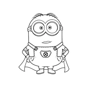 image pour coloriage Minion Super Héros enfant