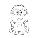 coloriage Minion en Salopette a colorier en ligne