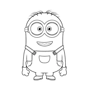 coloriage Minion en Salopette a colorier en ligne