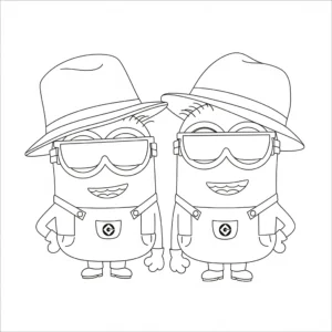 coloriage Minions a colorier en ligne