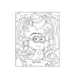 coloriage Minions pour primaire