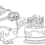 coloriage Minions pour enfant de 4 ans