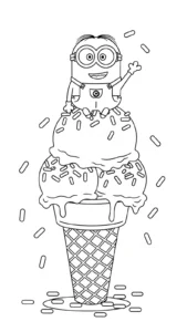 coloriage Minions pour primaire
