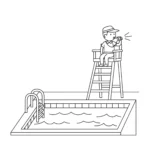 coloriage Piscine pour enfants à imprimer
