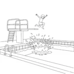 coloriage Piscine et dessin a imprimer