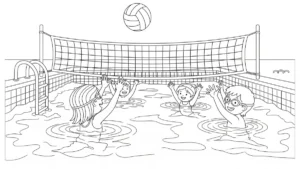 coloriage Piscine et dessin a imprimer