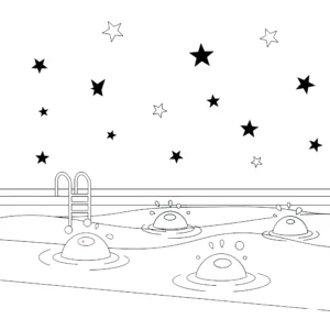 coloriage Piscine pour enfant de 10 ans