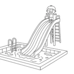 coloriage Piscine a imprimer