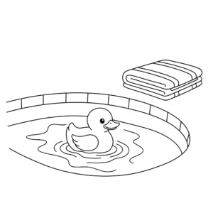 coloriage Piscine a imprimer