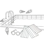coloriage Piscine pour enfants a imprimer gratuit