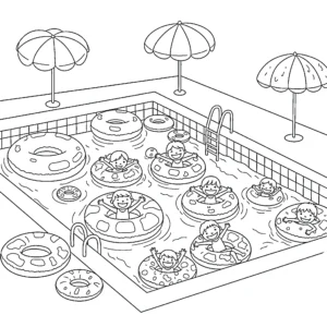coloriage Piscine pour enfant