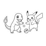 coloriage Salameche à imprimer pdf